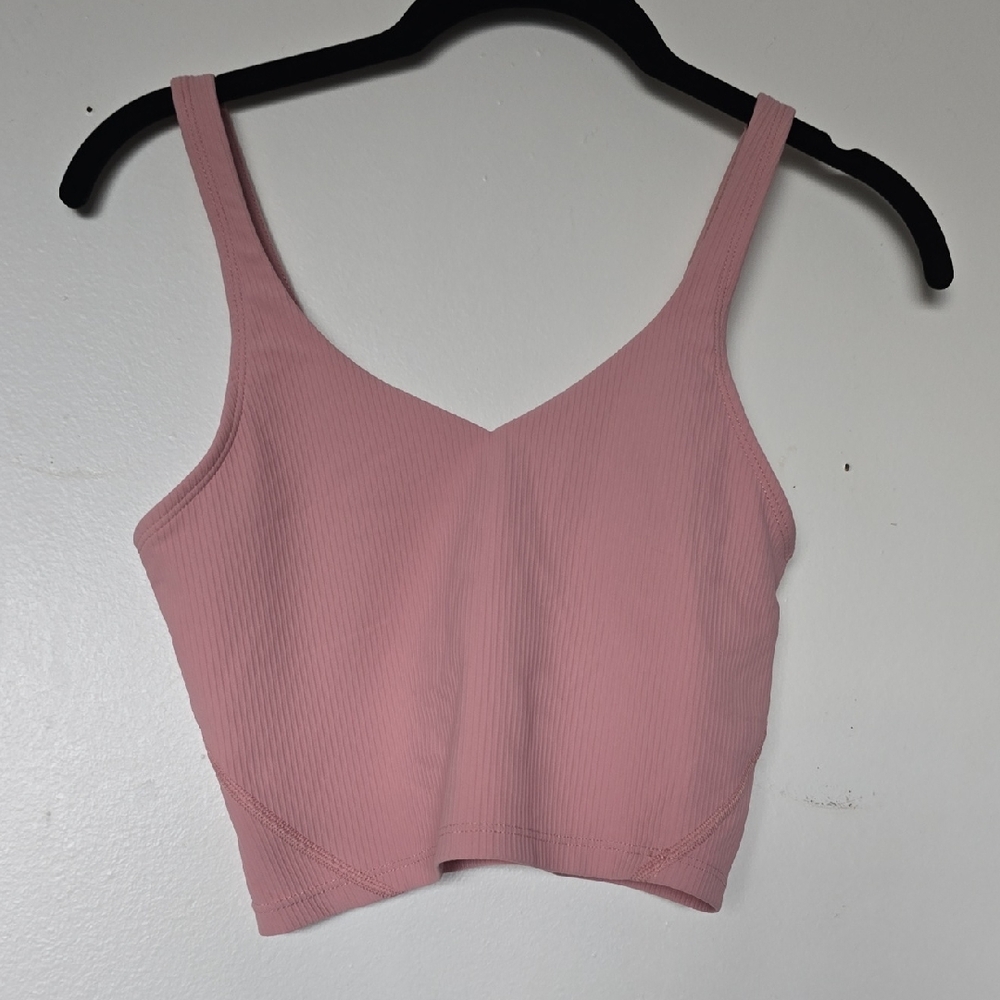 Pink Ribbed Tank Top